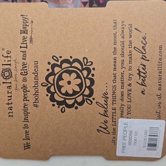 NWT Natural Life Boho Bandeau (Full Size) in Mocha Tulips - Picture 10 of 12